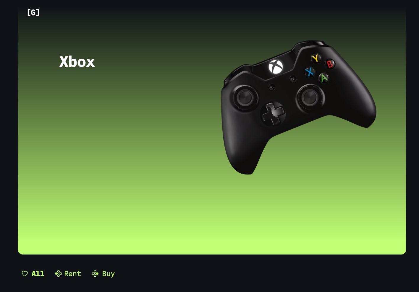 TGV Xbox Product Page